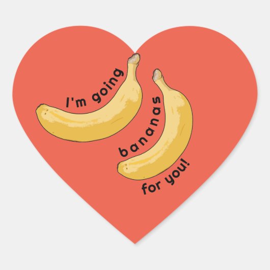 Ik ga bananen voor je Sticker (Voorkant)