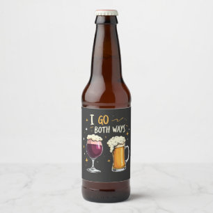 Ik ga beide kanten op, bier- en wijnliefhebbers bier etiket