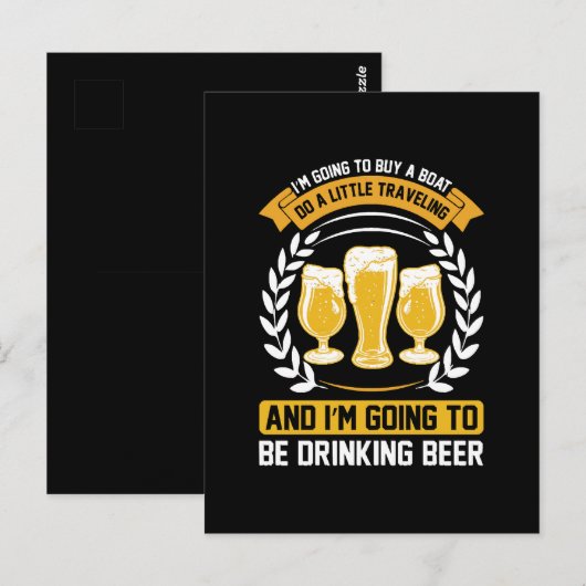 Ik ga bier drinken briefkaart (Voorkant / Achterkant)