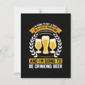 Ik ga bier drinken RSVP kaartje (Voorkant)