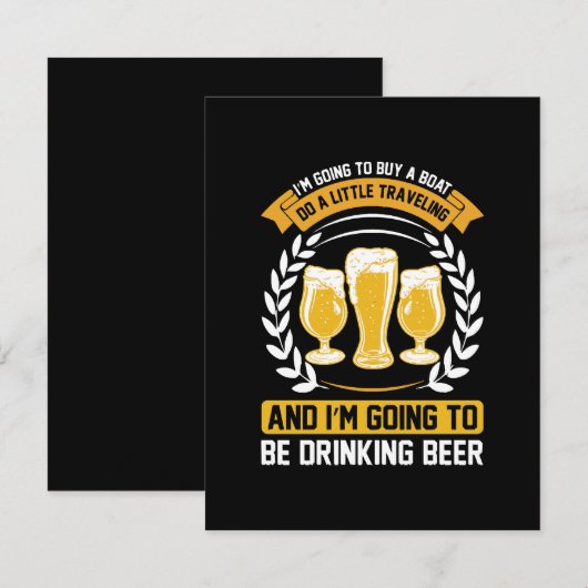 Ik ga bier drinken RSVP kaartje (Voorkant / Achterkant)