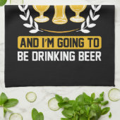 Ik ga bier drinken theedoek (Gevouwen)