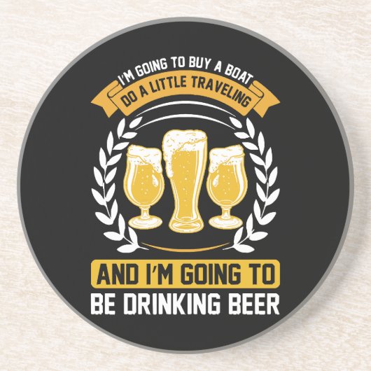 Ik ga bier drinken zandsteen onderzetter (Voorkant)