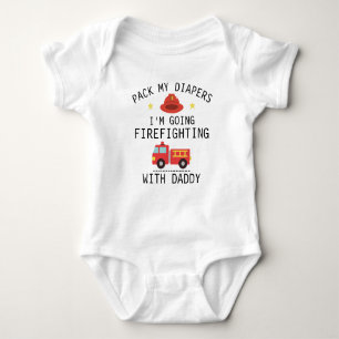 Ik ga brandweer spelen met papa brandweerman romper