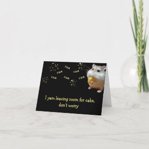 Ik ga de kamer uit voor hapende muis bedankkaart