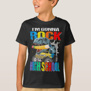 Ik ga de monstertruck van de middelbare school roc t-shirt