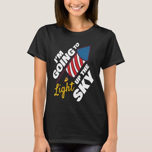Ik ga de Sky Firecrackers 4 van J oplichten T-shirt (Voorkant)