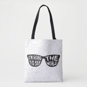 Ik ga de wereld zien tote bag
