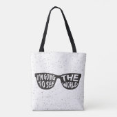 Ik ga de wereld zien tote bag (Achterkant)
