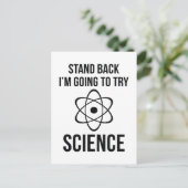 Ik ga de wetenschap proberen briefkaart (Staand voorkant)