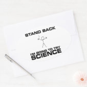 Ik ga de wetenschap proberen ovale sticker (Envelop)