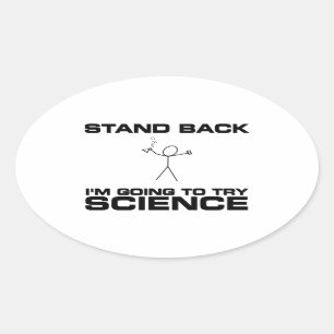 Ik ga de wetenschap proberen ovale sticker