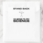 Ik ga de wetenschap proberen rechthoekige sticker (Tas)