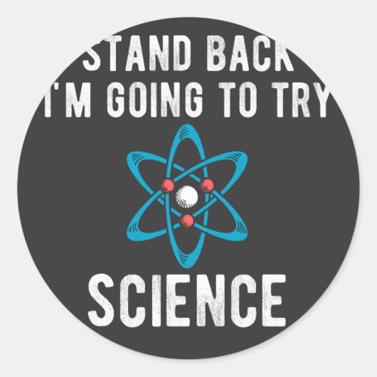 Ik ga de wetenschap proberen ronde sticker (Voorkant)