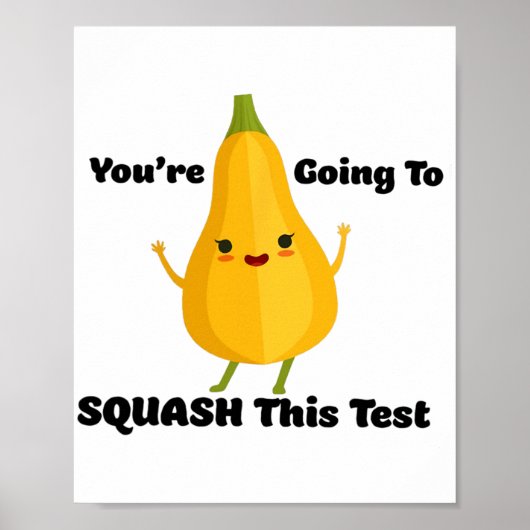Ik ga deze test veggie leraar testen poster (Voorkant)