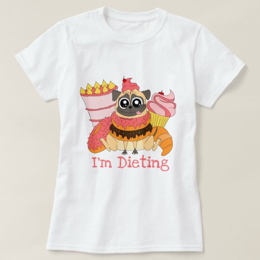 Ik ga Diëten T-shirt (Design voorkant)