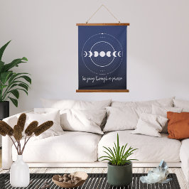 Ik ga door een fase maan hangend wandkleed