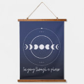 Ik ga door een fase maan hangend wandkleed (Voorkant)