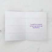 Ik ga door het Aisle Brother-verzoek Feestdagen Kaart (Binnen)