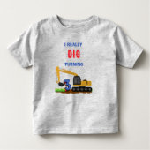 Ik ga echt drie graafmachines draaien op 3de verja kinder shirts (Voorkant)