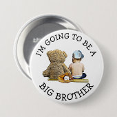 Ik ga een Big Brother-aankondiging worden Ronde Button 7,6 Cm (Voorkant /achterkant)