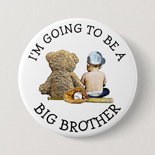 Ik ga een Big Brother-aankondiging worden Ronde Button 7,6 Cm (Voorkant)