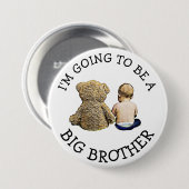 Ik ga een Big Brother-aankondiging worden Ronde Button 7,6 Cm (Voorkant /achterkant)