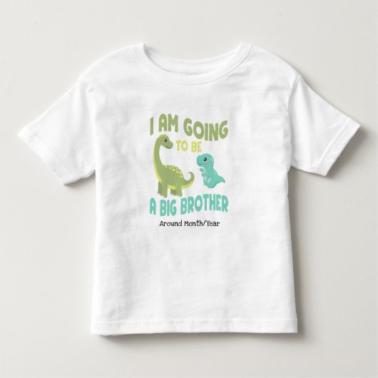 Ik ga een grote broer zijn, Dinosaur baby Reopenba Kinder Shirts (Voorkant)