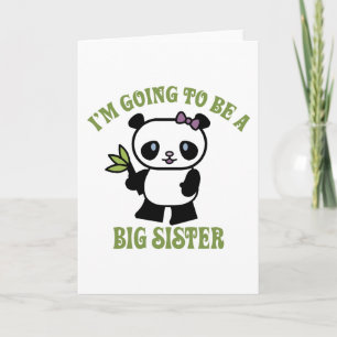 Ik ga een grote zuster worden feestdagen kaart
