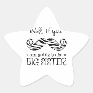 Ik ga een grote zuster worden ster sticker
