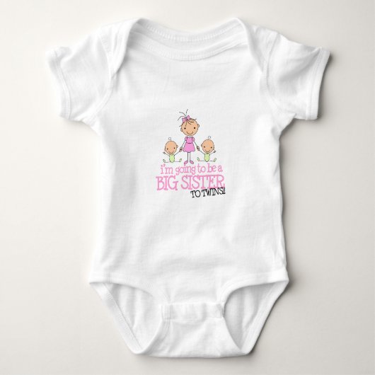 Ik ga een grote zuster zijn voor TWINS Romper (Voorkant)