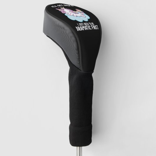 Ik ga er wel over. Ik moet eerst dramatisch zijn. Golfheadcover (Schuin)