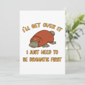 Ik ga er wel over. Platypus. Bedankkaart (Staand voorkant)