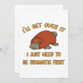 Ik ga er wel over. Platypus. Bedankkaart (Voorkant / Achterkant)