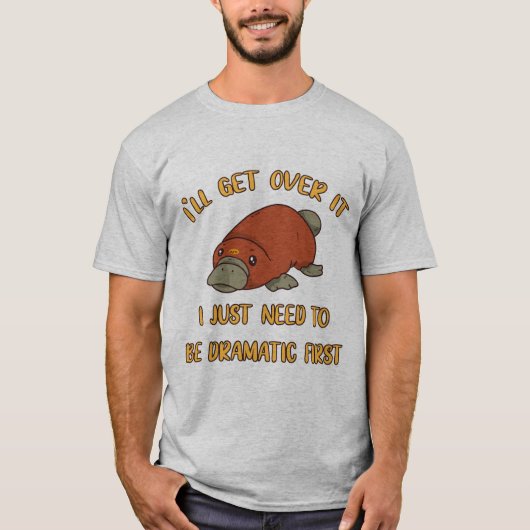 Ik ga er wel over. Platypus. T-shirt (Voorkant)