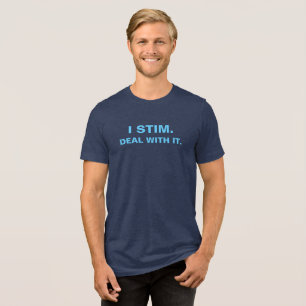 Ik ga ermee om Neurodiversity Stim Pride Tri-Blend Shirt