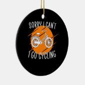 Ik ga fietsen keramisch ornament (Rechts)