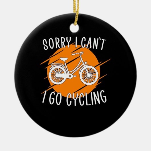 Ik ga fietsen keramisch ornament (Voorkant)