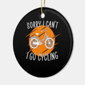 Ik ga fietsen keramisch ornament (Links)