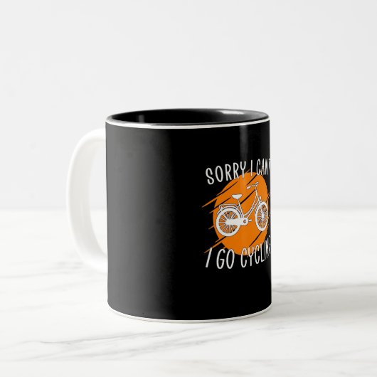 Ik ga fietsen tweekleurige koffiemok (Voorkant links)