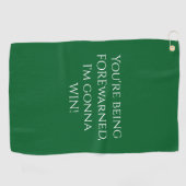 Ik ga groen winnen grappig golfhanddoek (Horizontaal)
