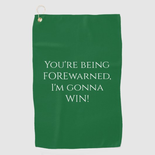 Ik ga groen winnen grappig golfhanddoek (Voorkant)