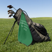 Ik ga groen winnen grappig golfhanddoek (Groen)