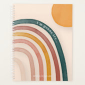Ik ga het proberen | Funny Rainbow Monogram Planner (Voorkant)