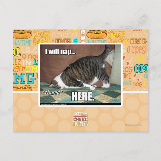 Ik ga hier slapen briefkaart (Voorkant)