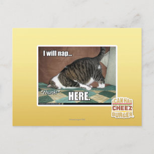 Ik ga hier slapen briefkaart