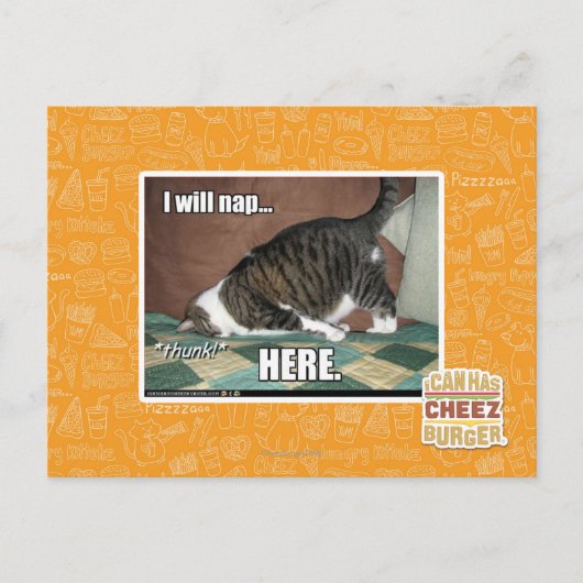 Ik ga hier slapen briefkaart (Voorkant)