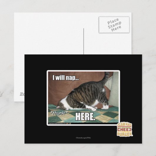 Ik ga hier slapen briefkaart (Voorkant / Achterkant)