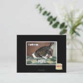 Ik ga hier slapen briefkaart (Staand voorkant)