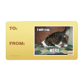 Ik ga hier slapen etiket (Voorkant)